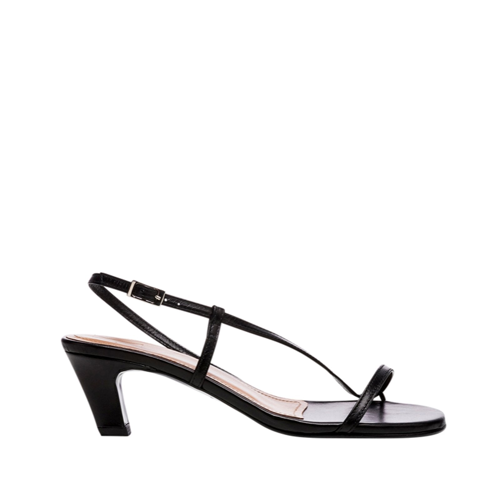 Emma Leather Black Heeled Sandals 20010411501-001 - 1