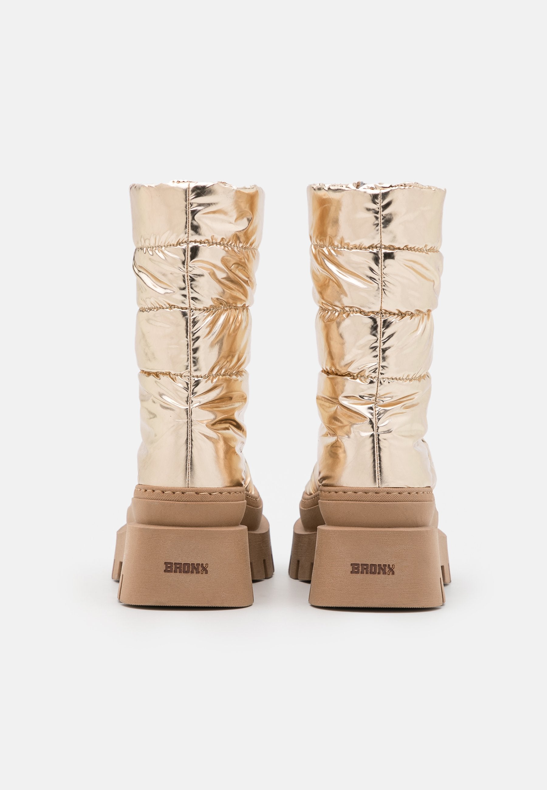 Evi-Ann Front Zip Champagne Chunky Boots 47379-P-2207 - 03