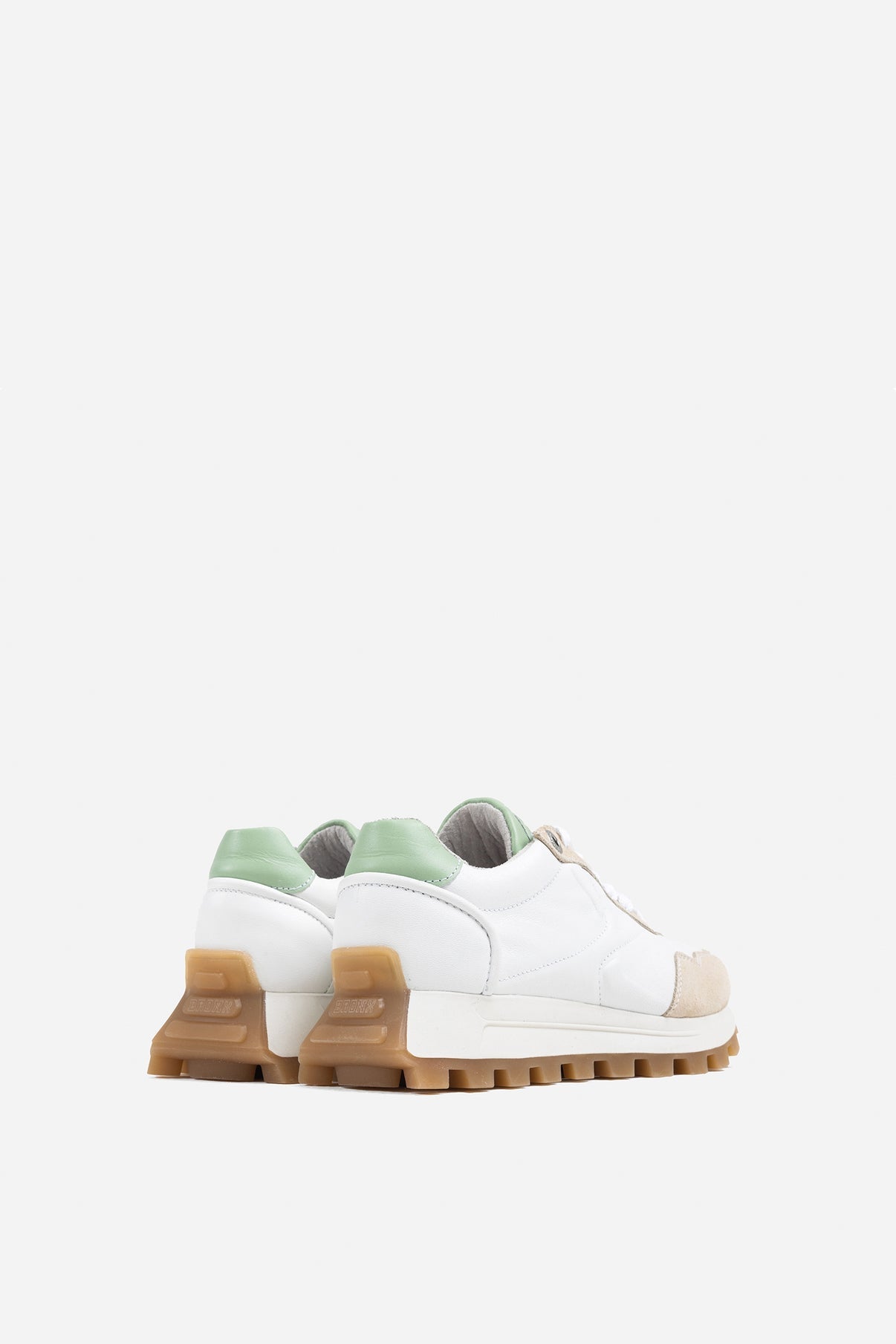 Avery Off White Pastel Green Chunky Sneakers 66454-BA-3684 - 4