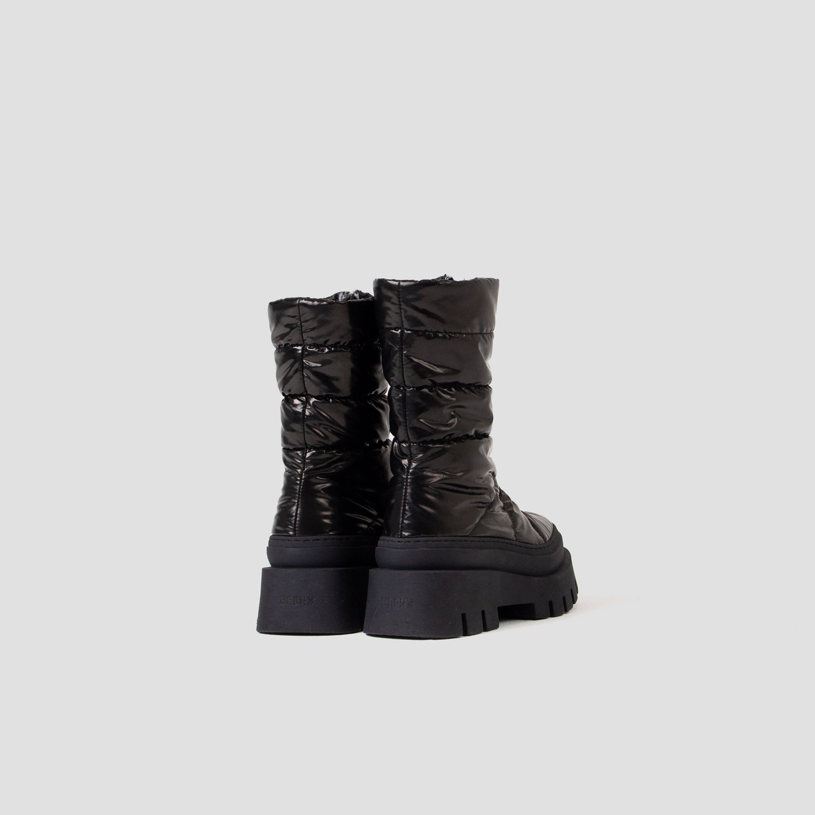 Evi-Ann Front Zip Black Chunky Boots 47379-P-01 -5