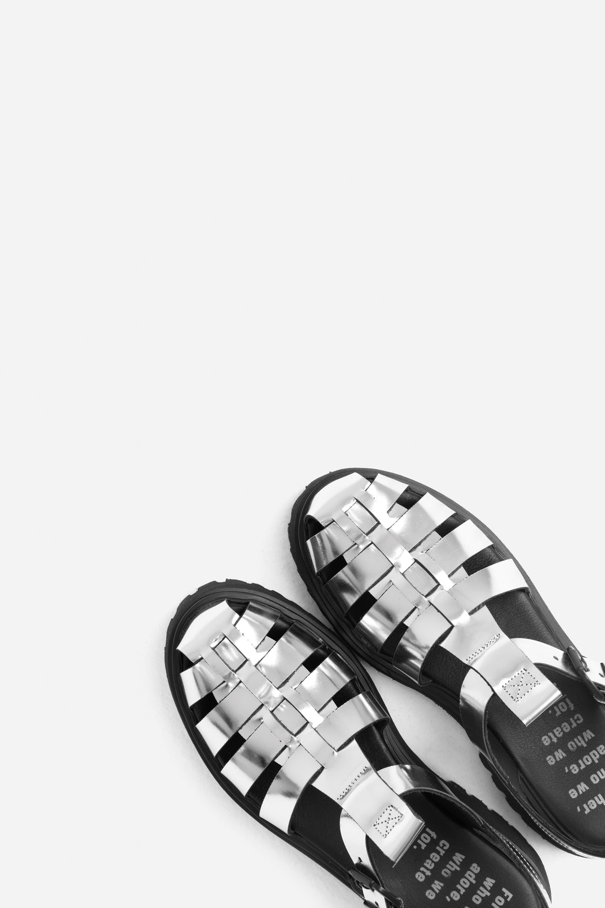 Groovy Silver Chunky Sandals 84973-M-1138 -4