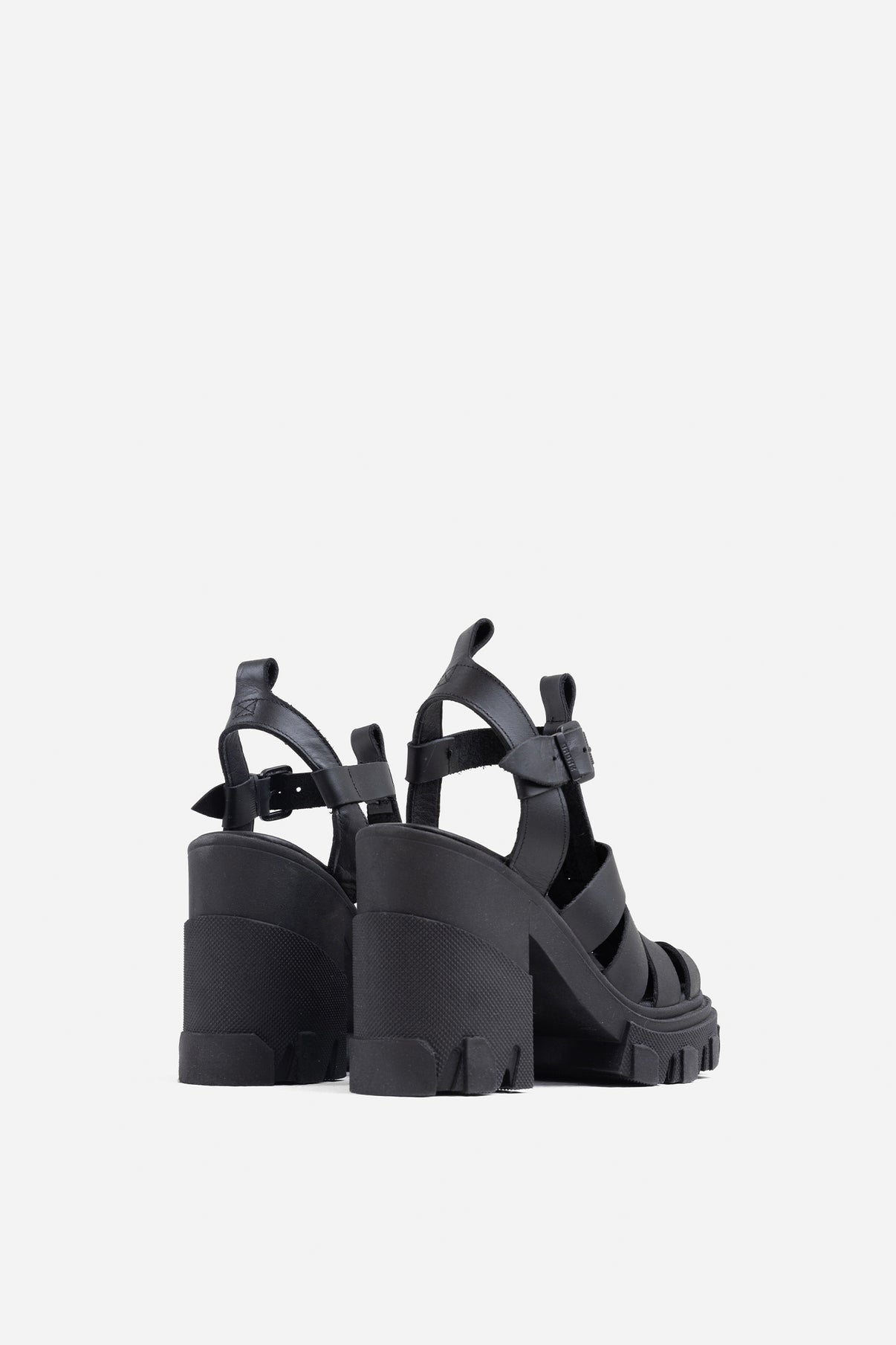 Furrow Black Chunky Sandals 84974-A-01 -5