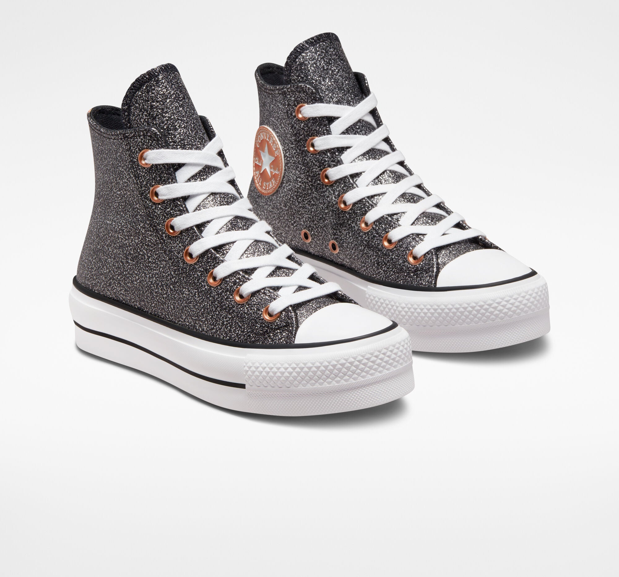 Star Lift Converse All Star Schwarz Glitzer Converse – Lift Hi