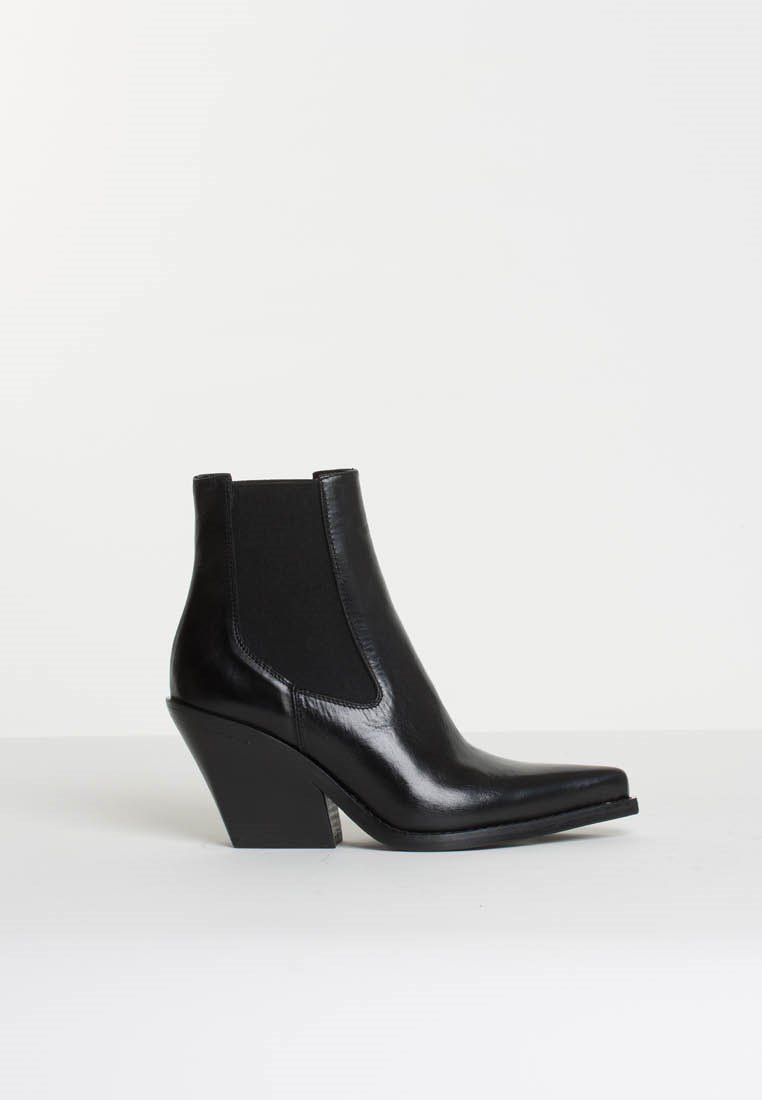 Ines-Black Adele Ankle Boots - 6