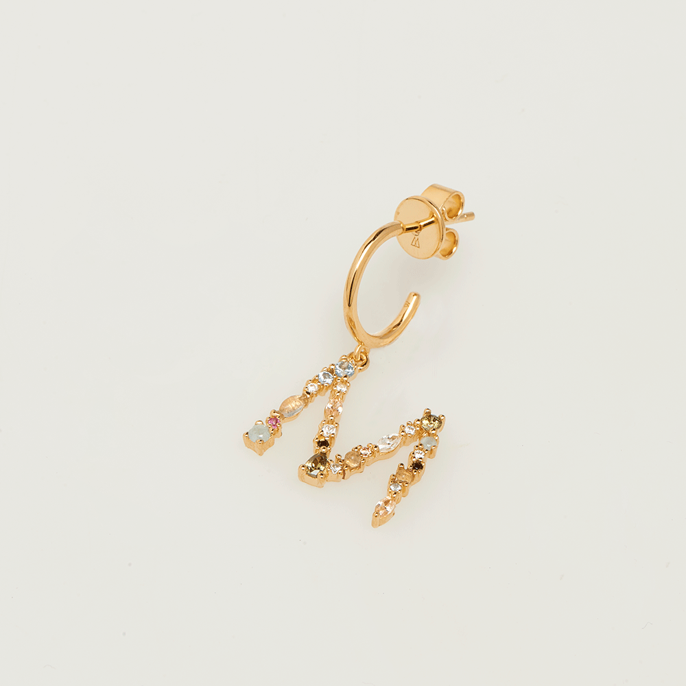 Letter M Earrings