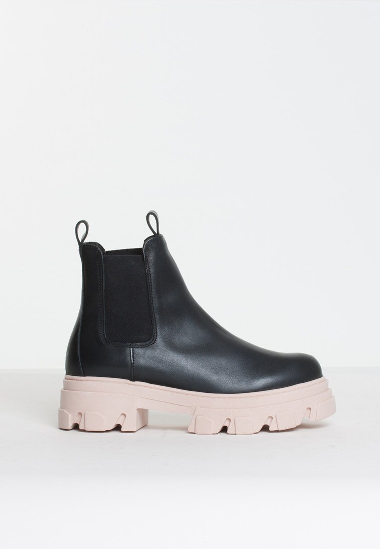 Asta Black Rose Leather Chelsea Boots Boots