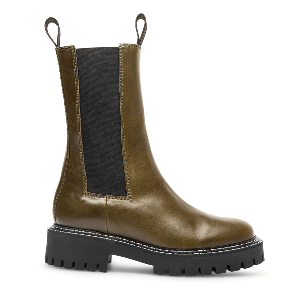 Angie Chelsea Olive Boots LAST1675 - 1