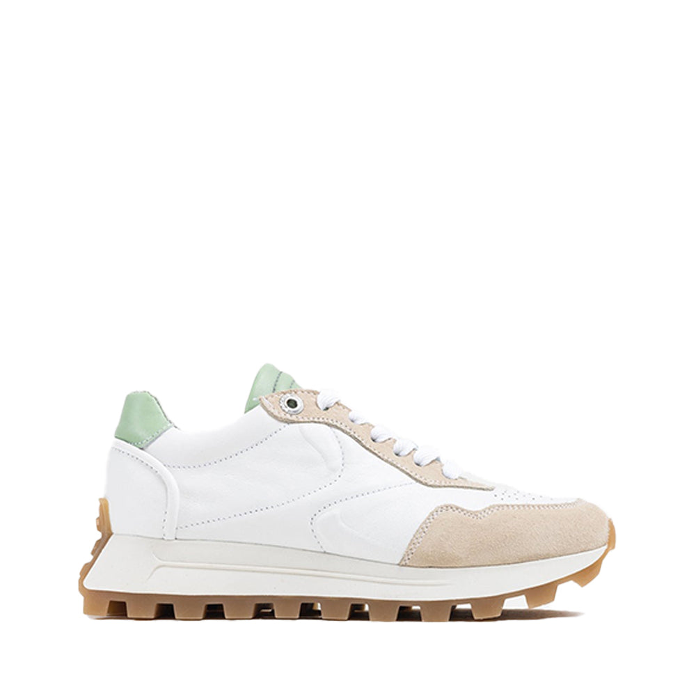Avery Off White Pastel Green Chunky Sneakers Sneakers