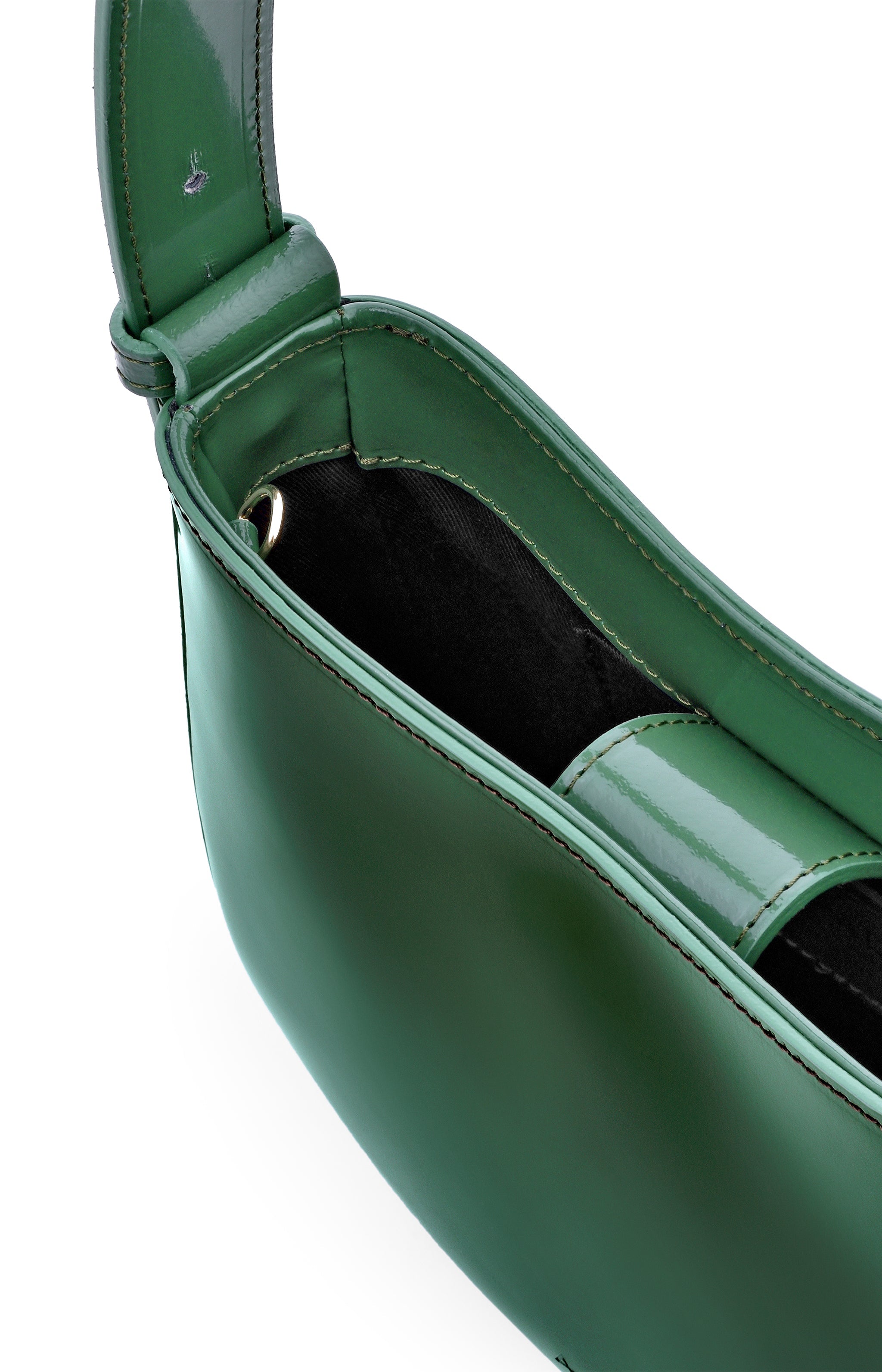 Mio Green Semi Patent Leather Shoulder Bag CL10678 BOTTIGLIA - 6