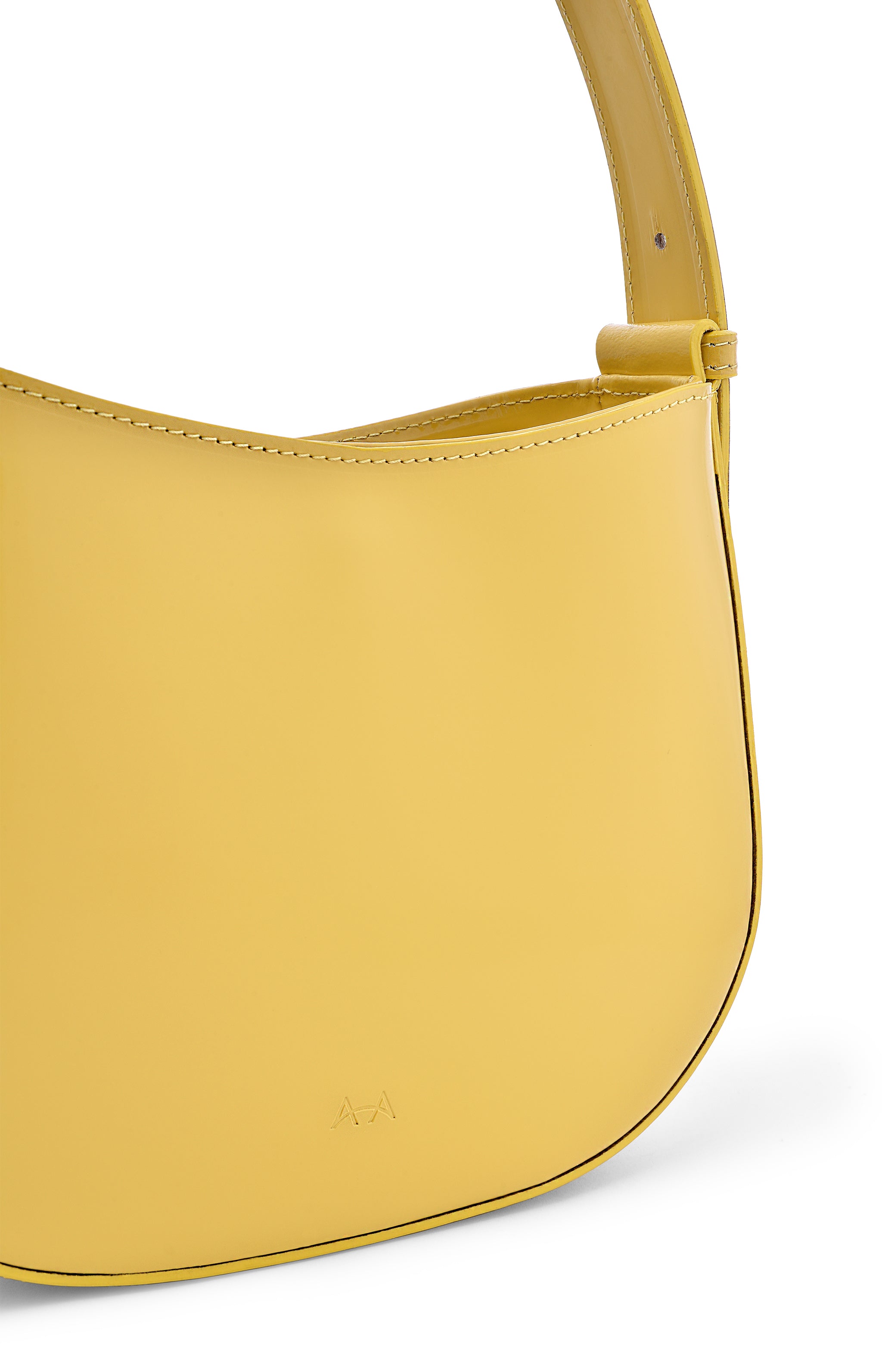 Mio Yellow Semi Patent Leather Shoulder Bag CL10678 GIALLO - 8