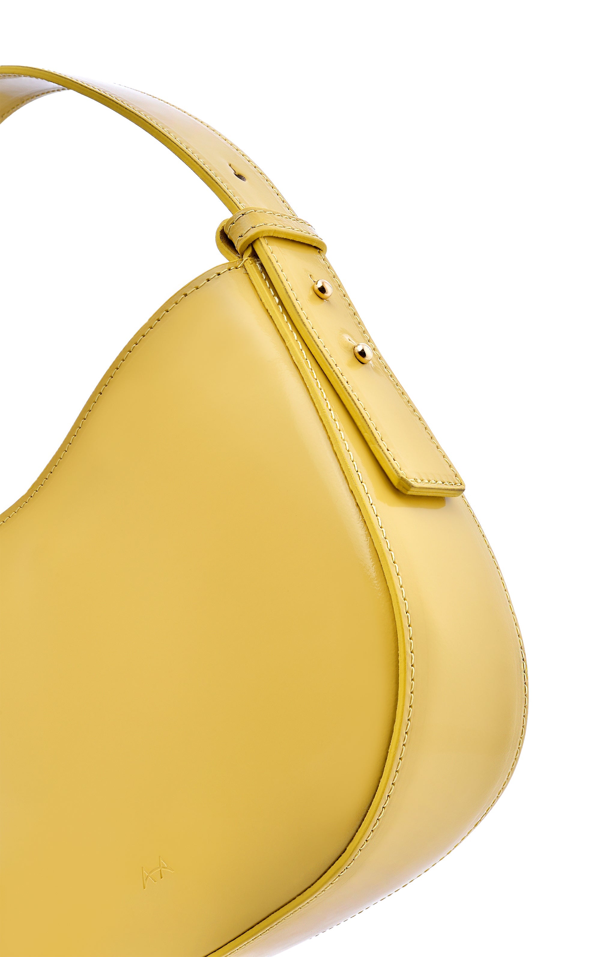 Mio Yellow Semi Patent Leather Shoulder Bag CL10678 GIALLO - 7