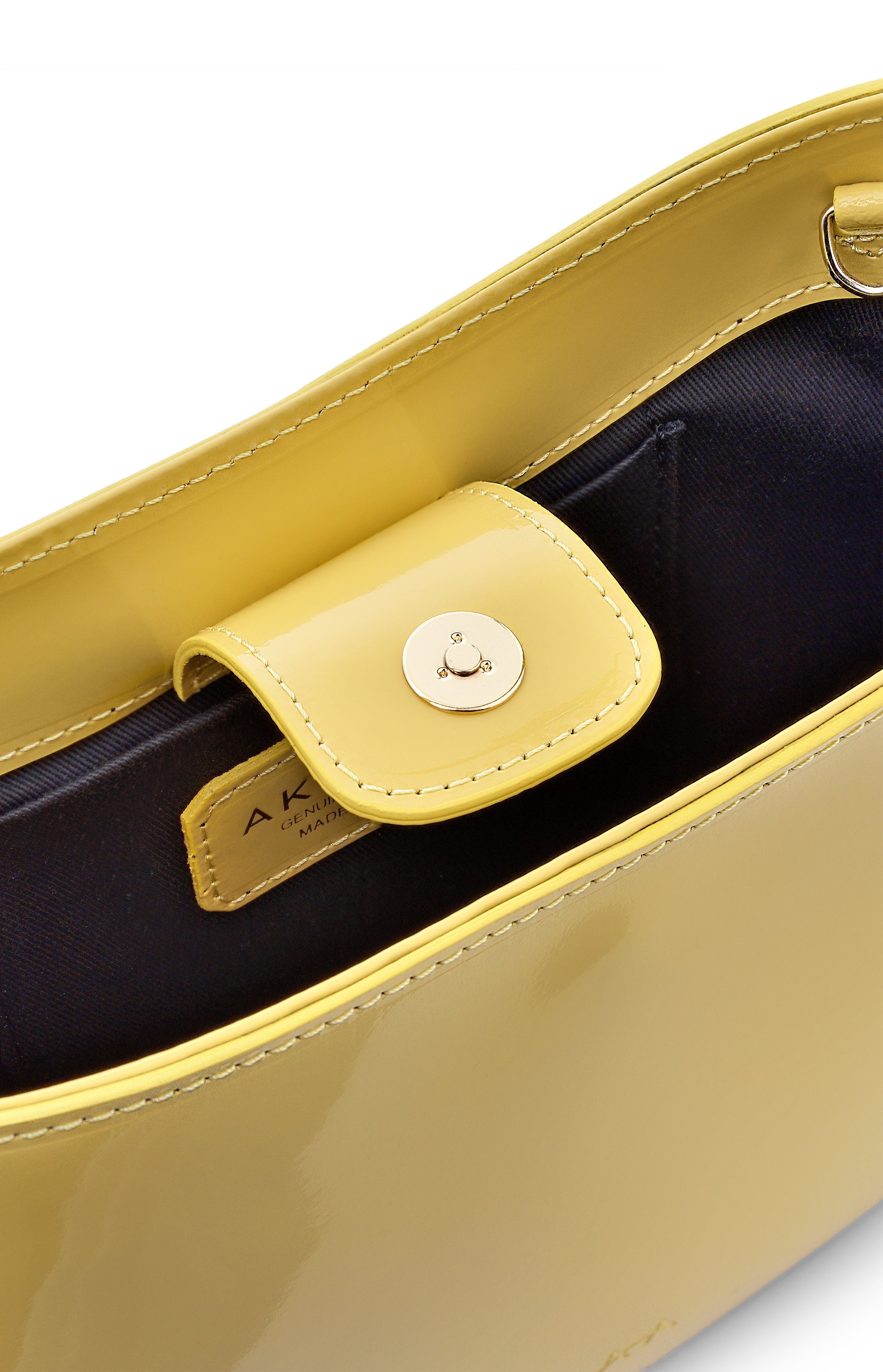 Mio Yellow Semi Patent Leather Shoulder Bag CL10678 GIALLO - 10