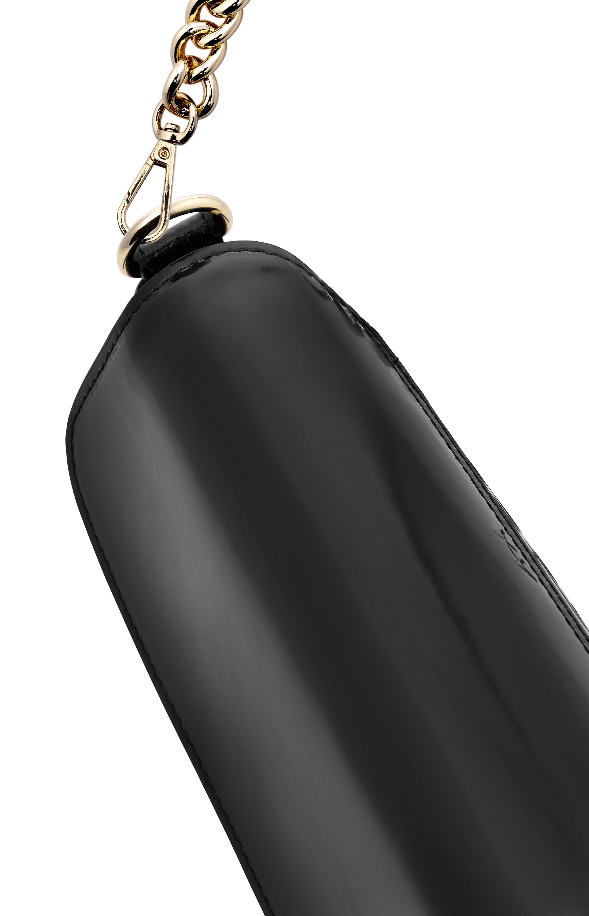 Ena Black Semi Patent Leather Shoulder Bag CL10534 NERO - 11