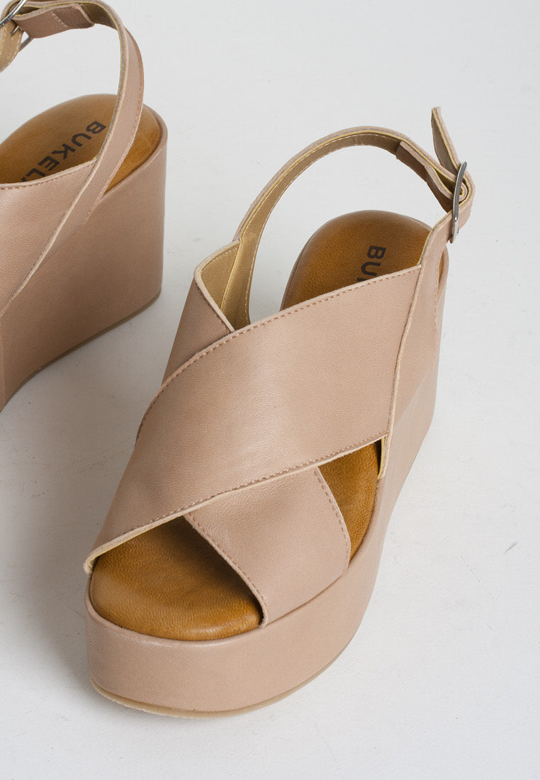 Bianca Nude Leather Platform Sandals BIANCA-NUDE - 7