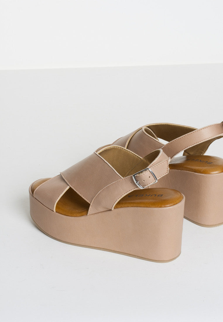 Bianca Nude Leather Platform Sandals BIANCA-NUDE - 5