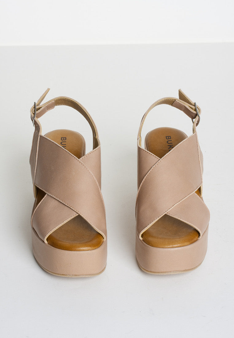 Bianca Nude Leather Platform Sandals BIANCA-NUDE - 6