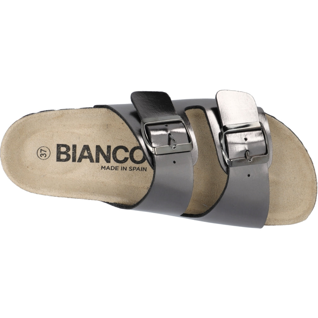 Bianco BIAOLIVIA Sandal Metallic Strap Metallic Gun