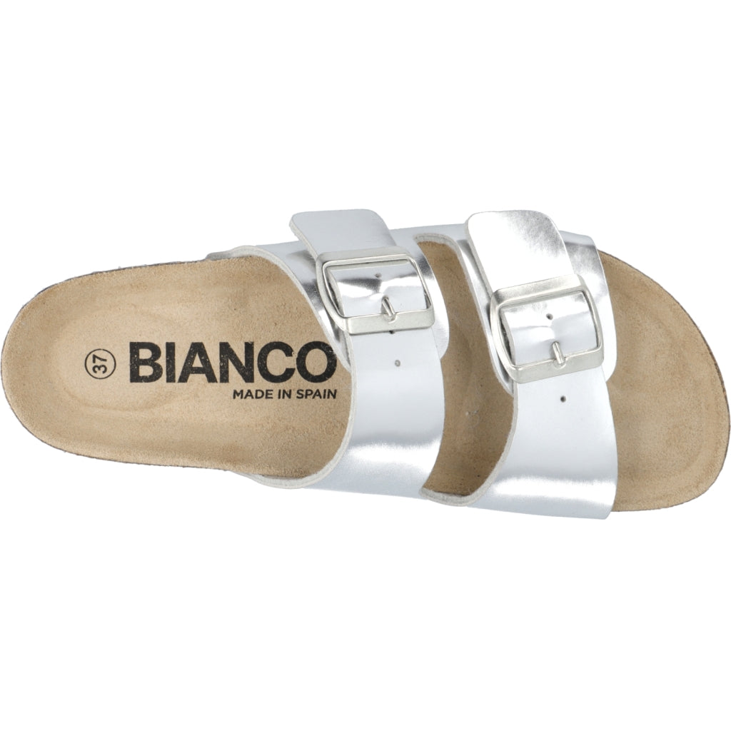 Bianco BIAOLIVIA Sandal Metallic Strap Metallic Silver