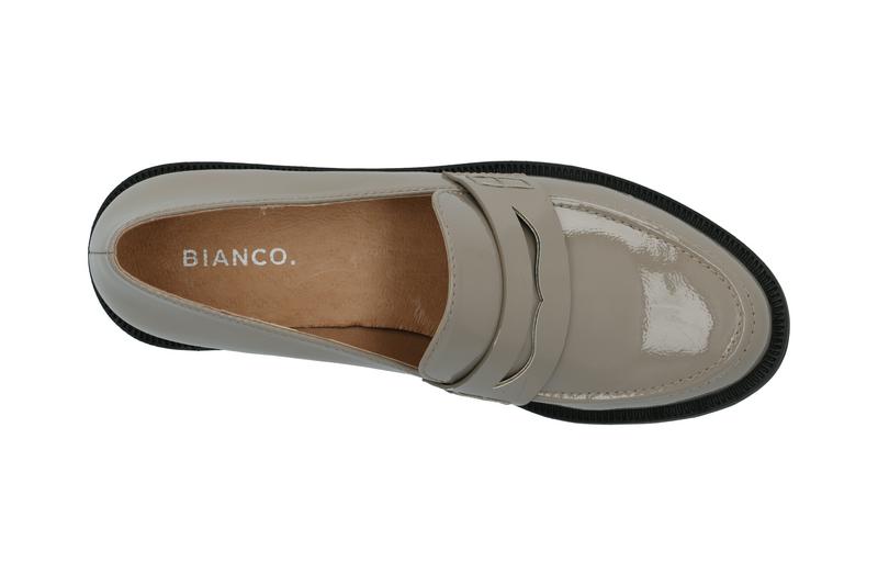 Bianco BIAPEARL Simple Penny Loafer Patent Aquarius Loafers Taupe