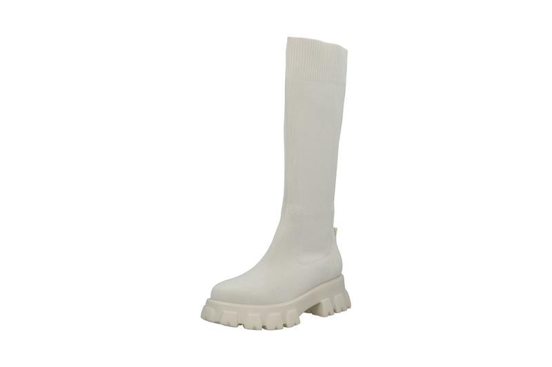 Bianco BIAPRIMA Knee High Sock Boot Knit High Boots Beige