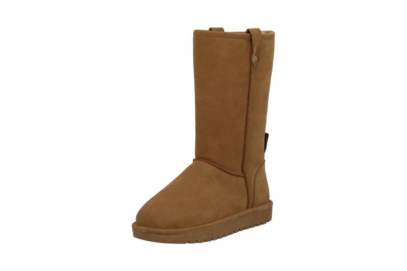 Bianco BIASNOW Long Boot Suede Snow Cognac