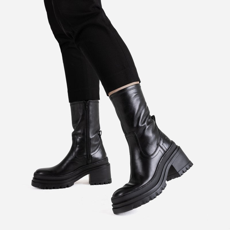Lyssa Black Stretch Ankle Boots 34234-A-01 -6