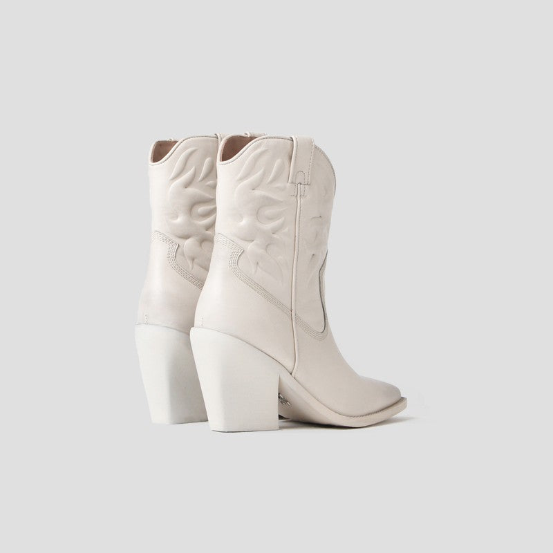 New Kole Off White Low Western Boots 34225-G-05 - 3