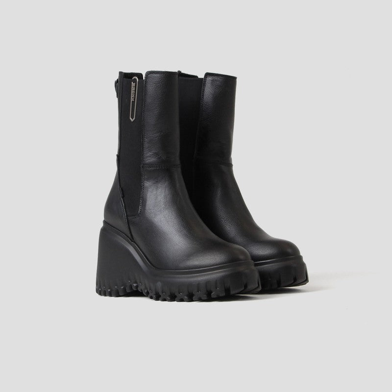 Curvy Chelsea Black Boots 47365-A01 - 06