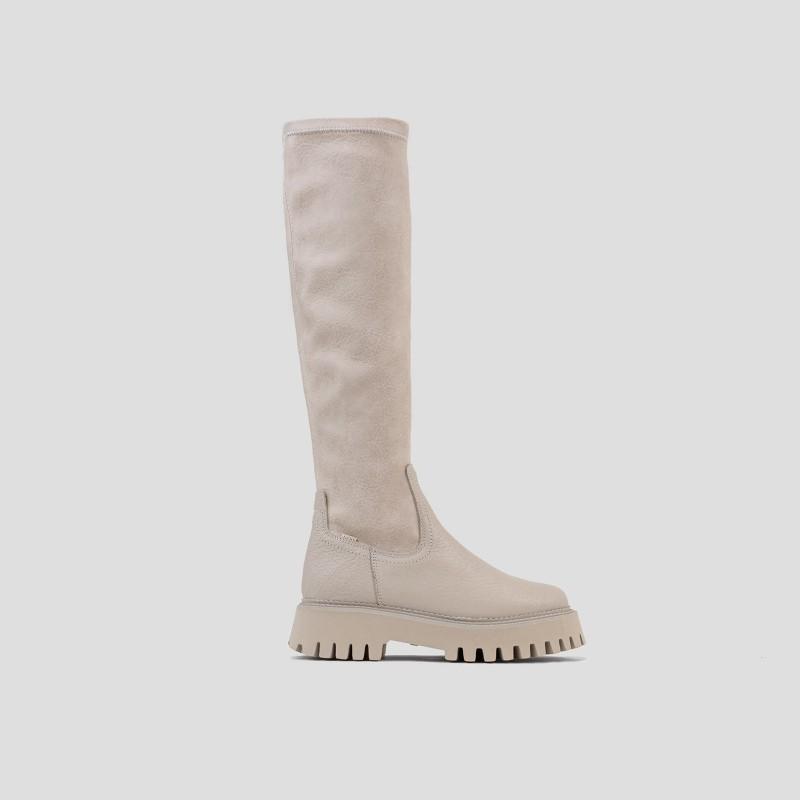 Groovy Stretch High Winter White Boots 14211-A1257 - 10