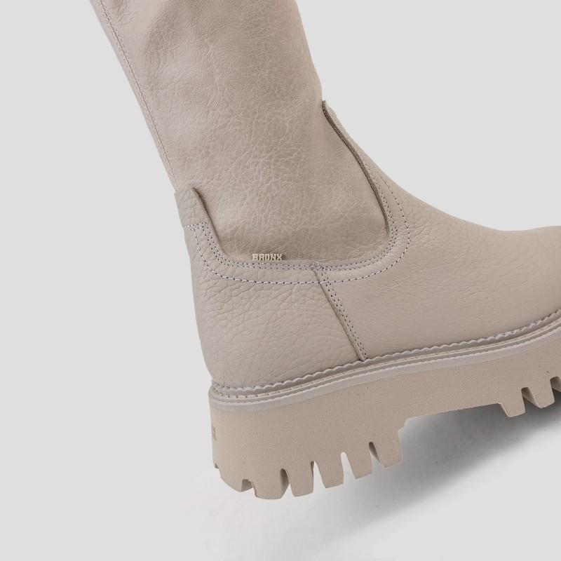 Groovy Stretch High Winter White Boots 14211-A1257 - 08