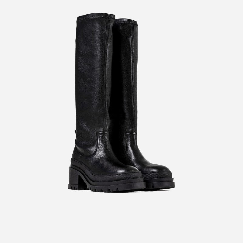 Lyssa Black Stretch High Boots 14268-G-01 - 2