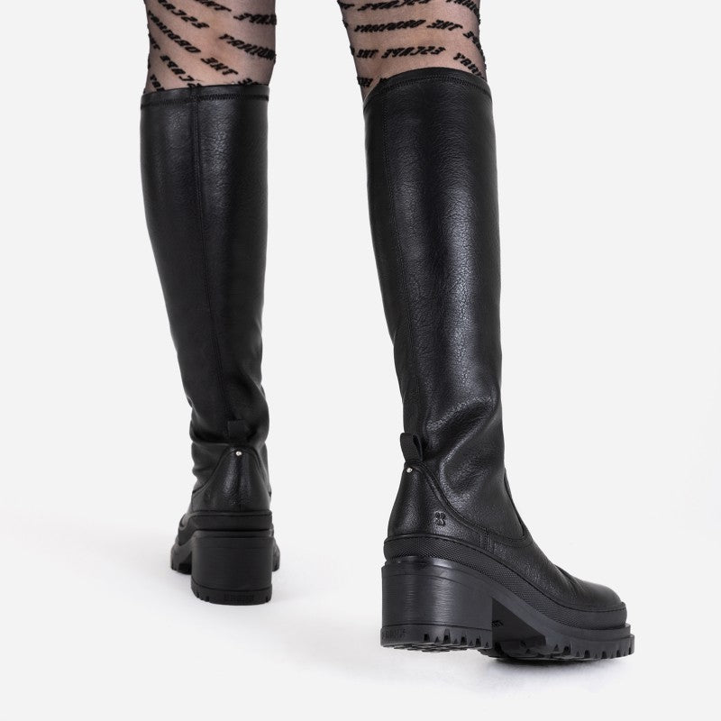 Lyssa Black Stretch High Boots 14268-G-01 - 7