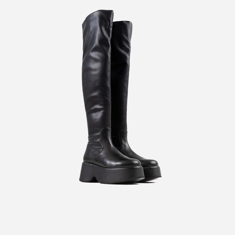 Tizzy Black Stretch High Boots 14265-A-01 - 3