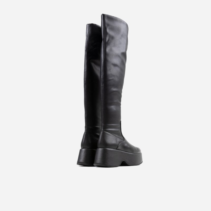 Tizzy Black Stretch High Boots 14265-A-01 - 4