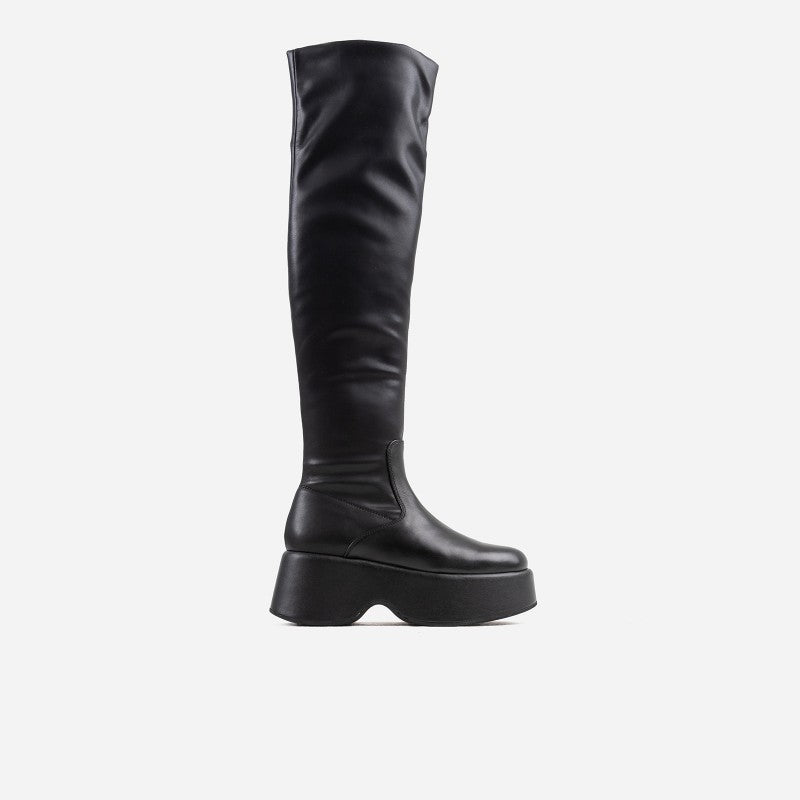 Tizzy Black Stretch High Boots 14265-A-01 - 8