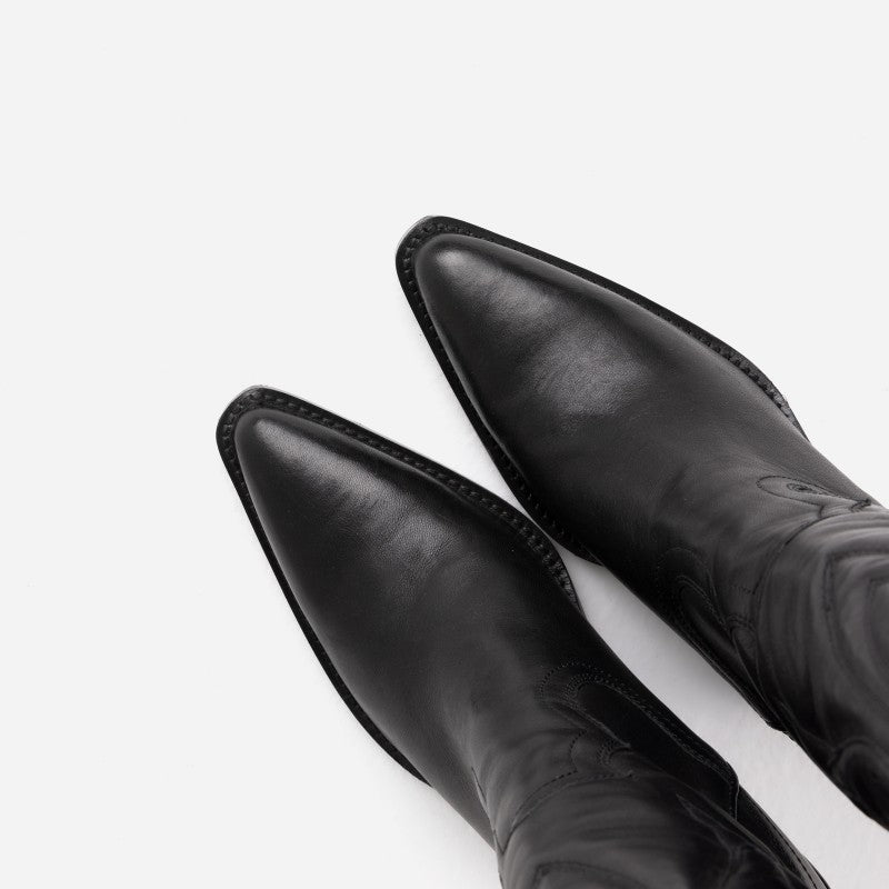 New Kole Black High Western Boots 14177-E-01 - 5