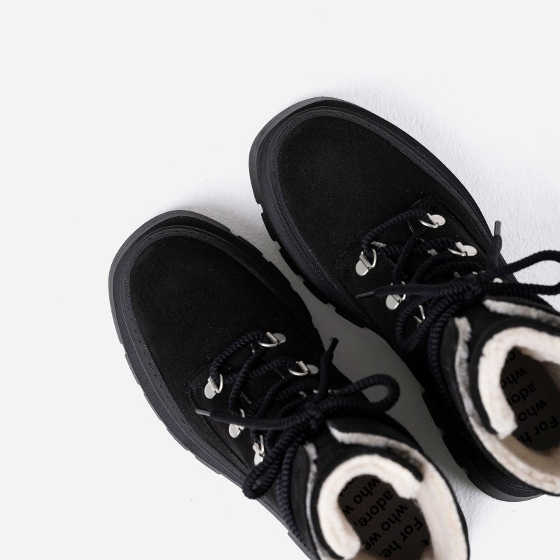 Bronx black suede chunky sole trainers on sale