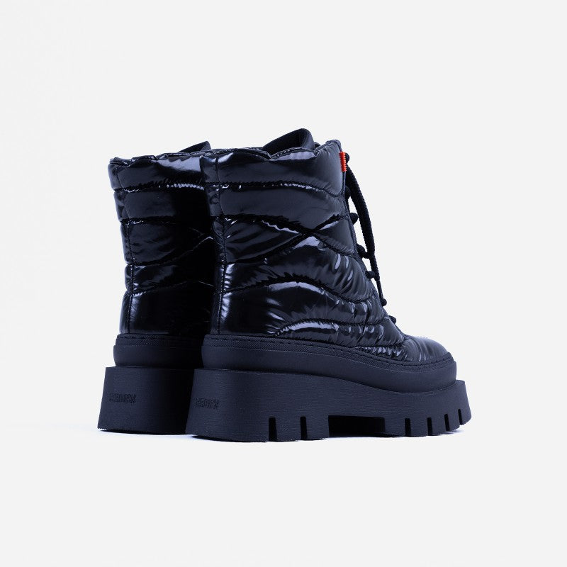 Evi Ann Laces Black Chunky Boots 47464-P-01 -3