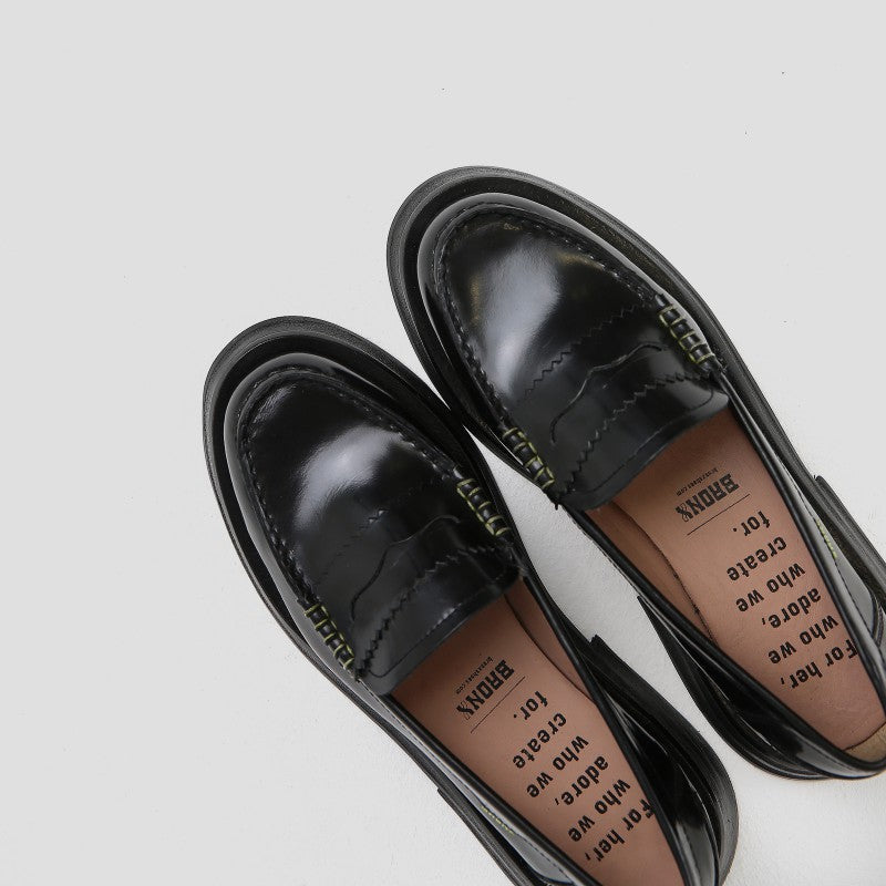 New Frizo Black Leather Loafers 66436-O-01 - 3