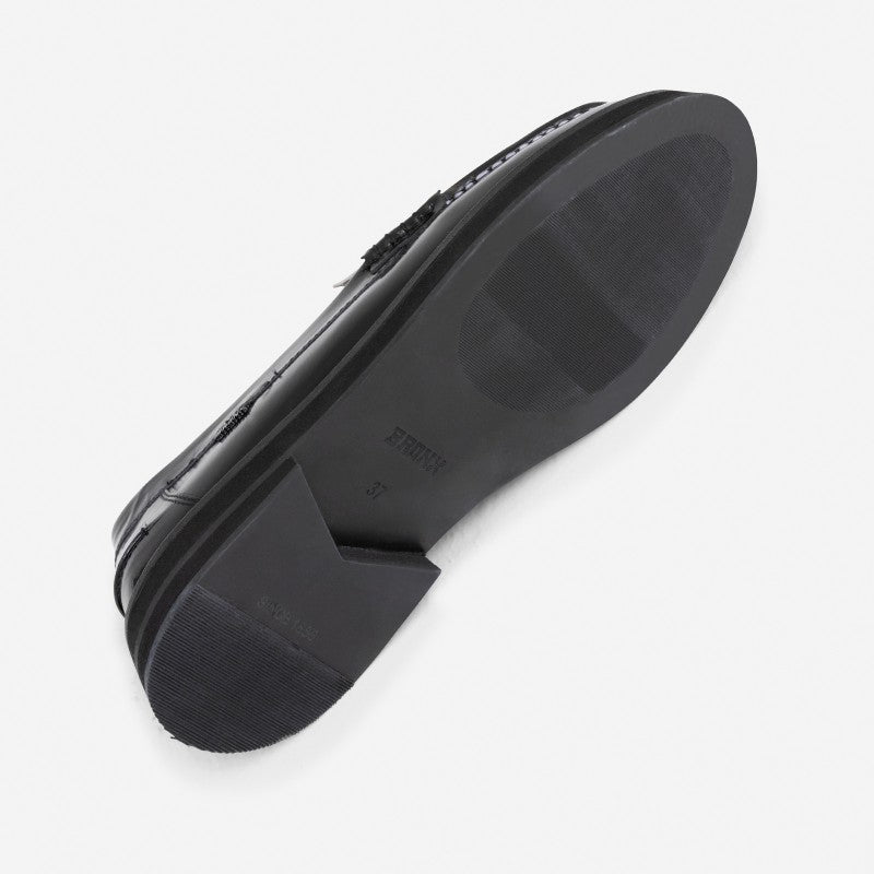 New Frizo Black White Leather Loafers 66436-O-203 - 7