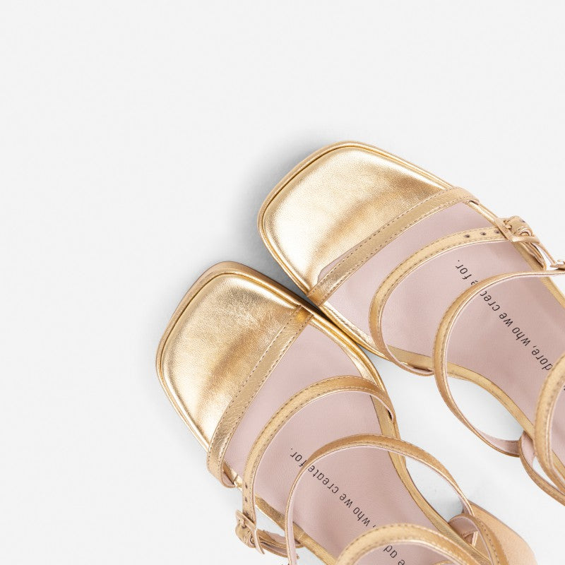 New Spice Gold Platform Heels 84950-M-103 - 5
