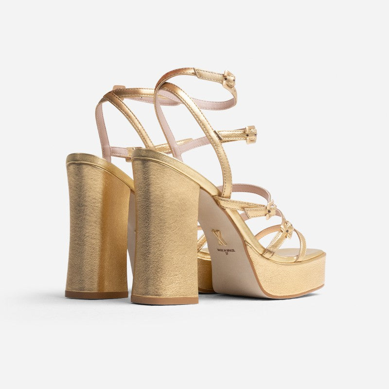 New Spice Gold Platform Heels 84950-M-103 - 4