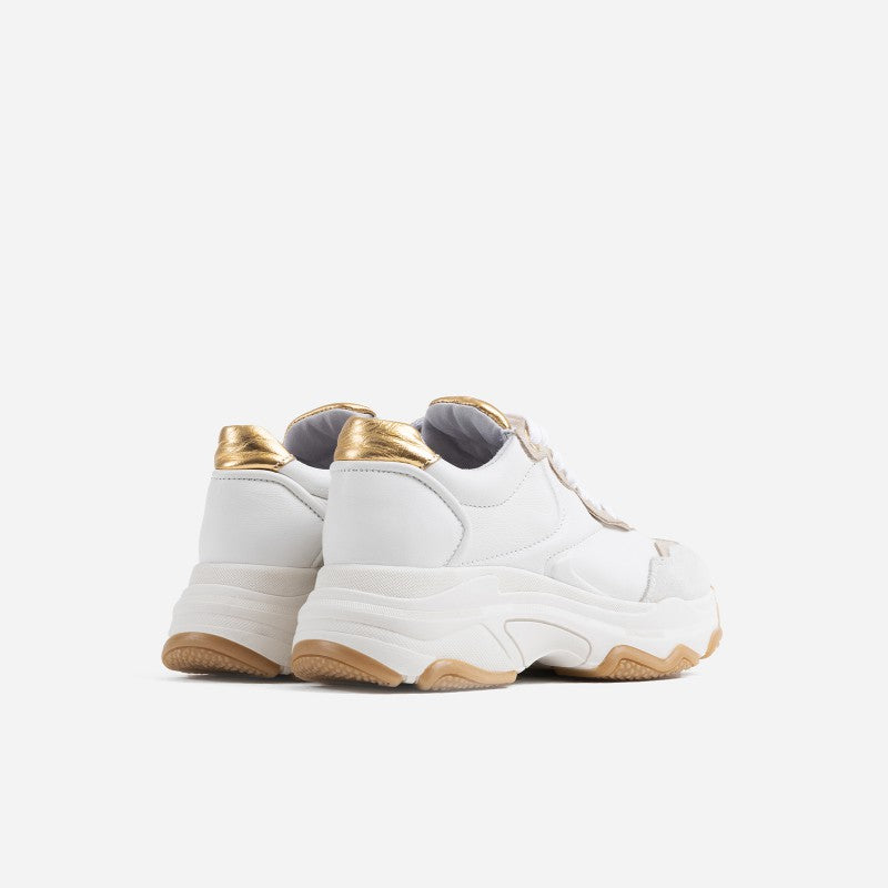 Baisley Off White Gold Chunky Sneakers 66456-AC-3677 - 3