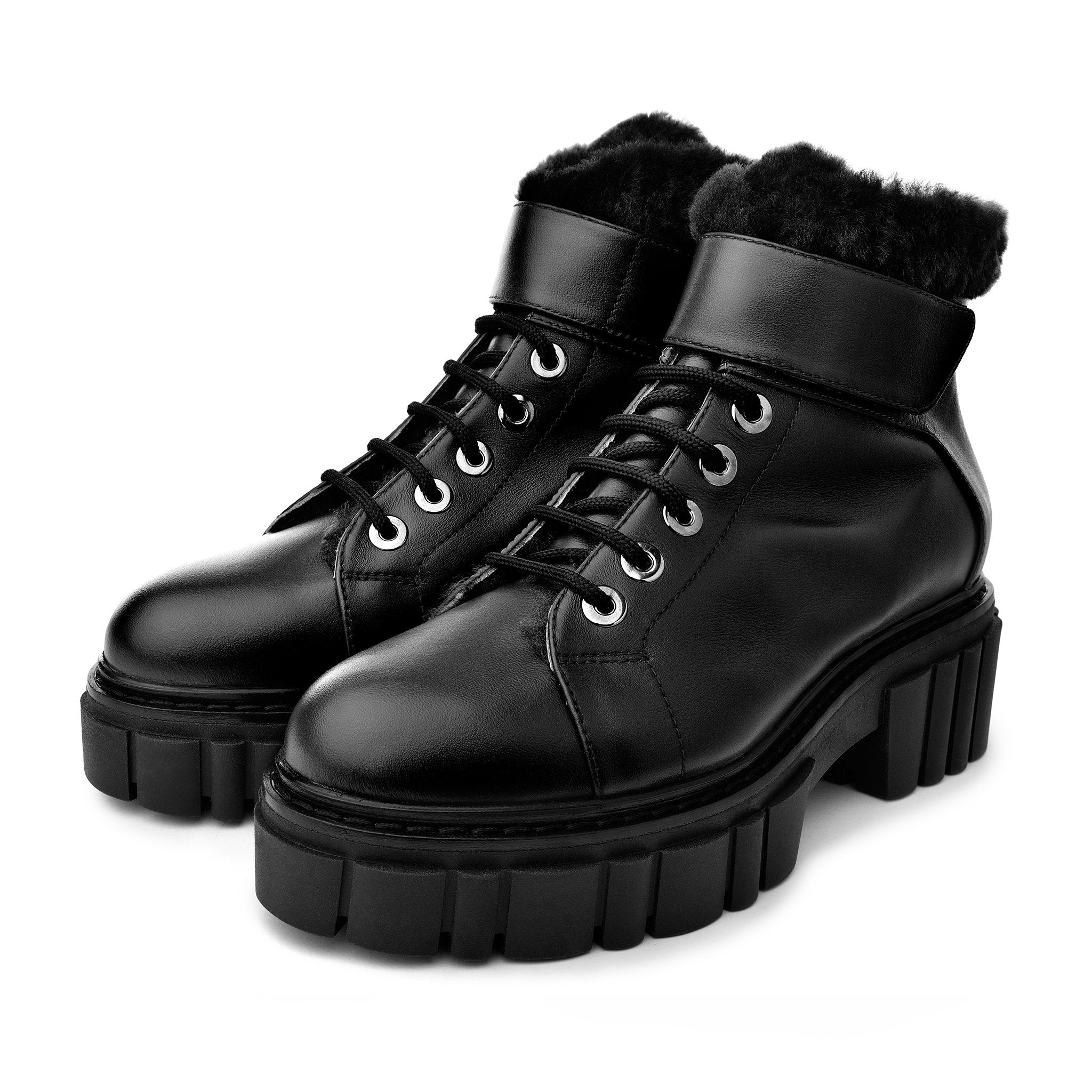 Takara Black Winter Ankle Boots 2030-01 - 4