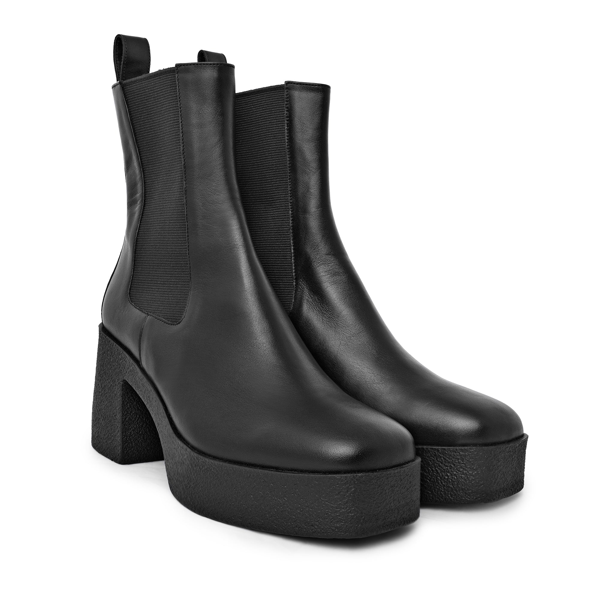Momo Black Leather Chelsea Boots 20077-04-01 - 10