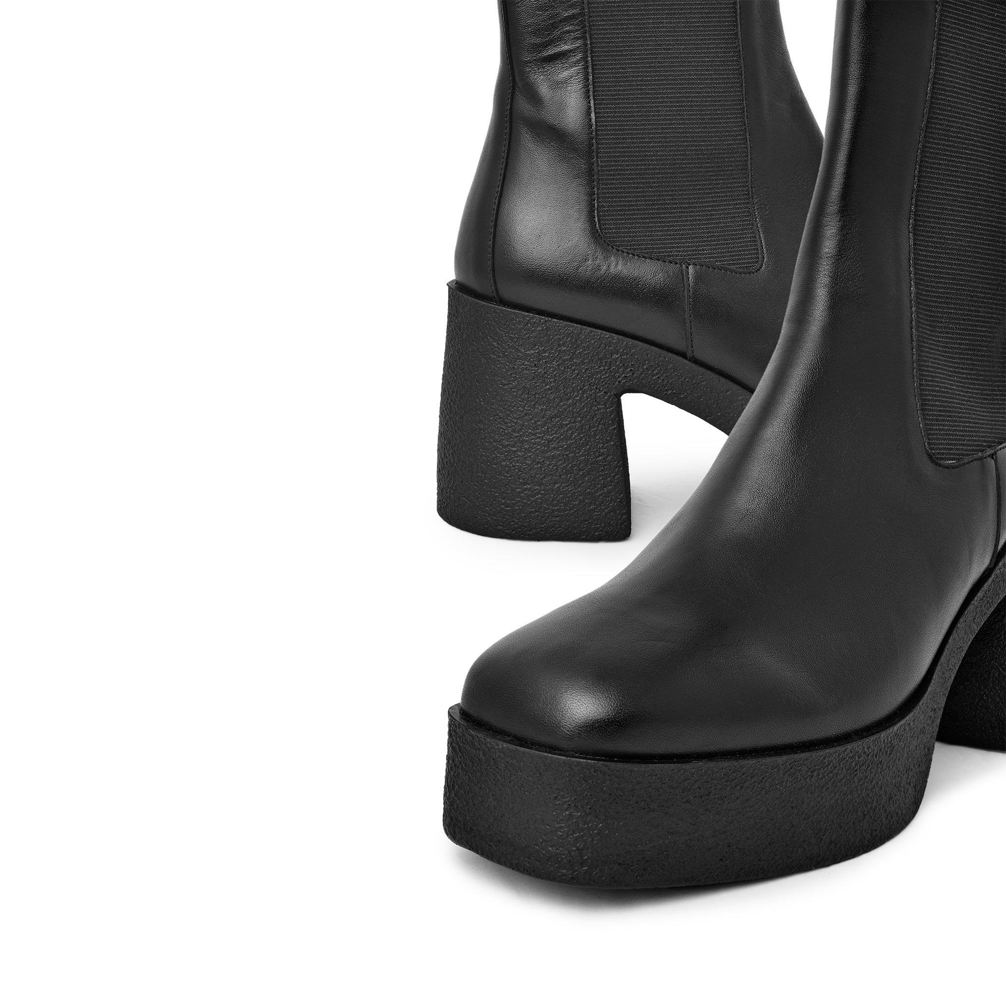 Momo Black Leather Chelsea Boots 20077-04-01 - 12