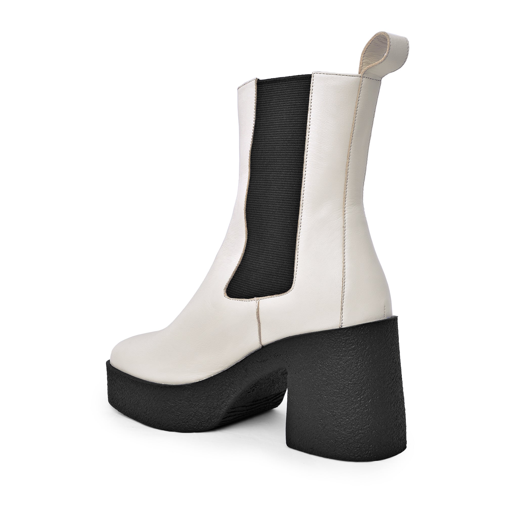 Momo Off White Leather Chelsea Boots 20077-04-02 - 13