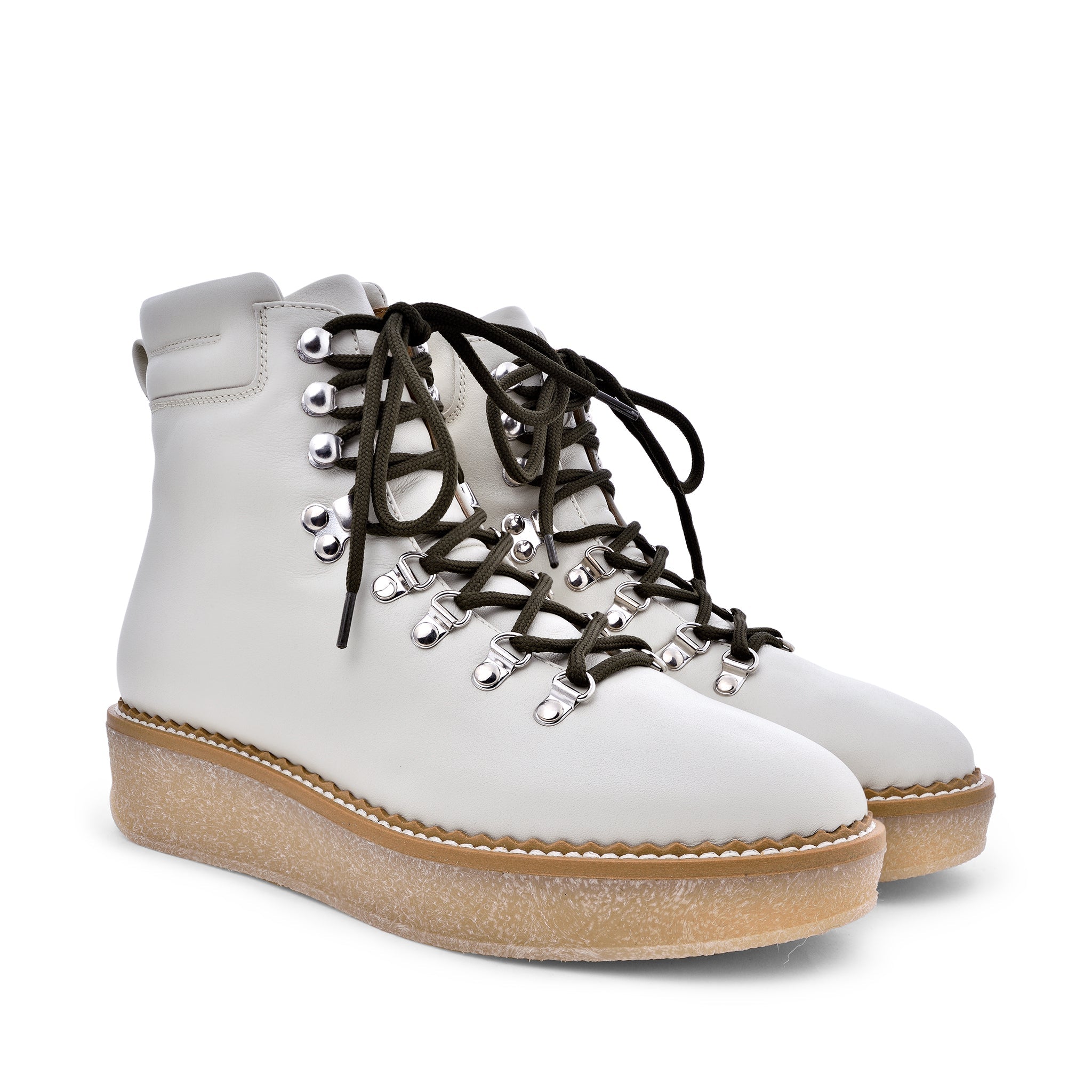 Misaki Off White Leather Ankle Boots 2009_OFF_WHITE - 2а