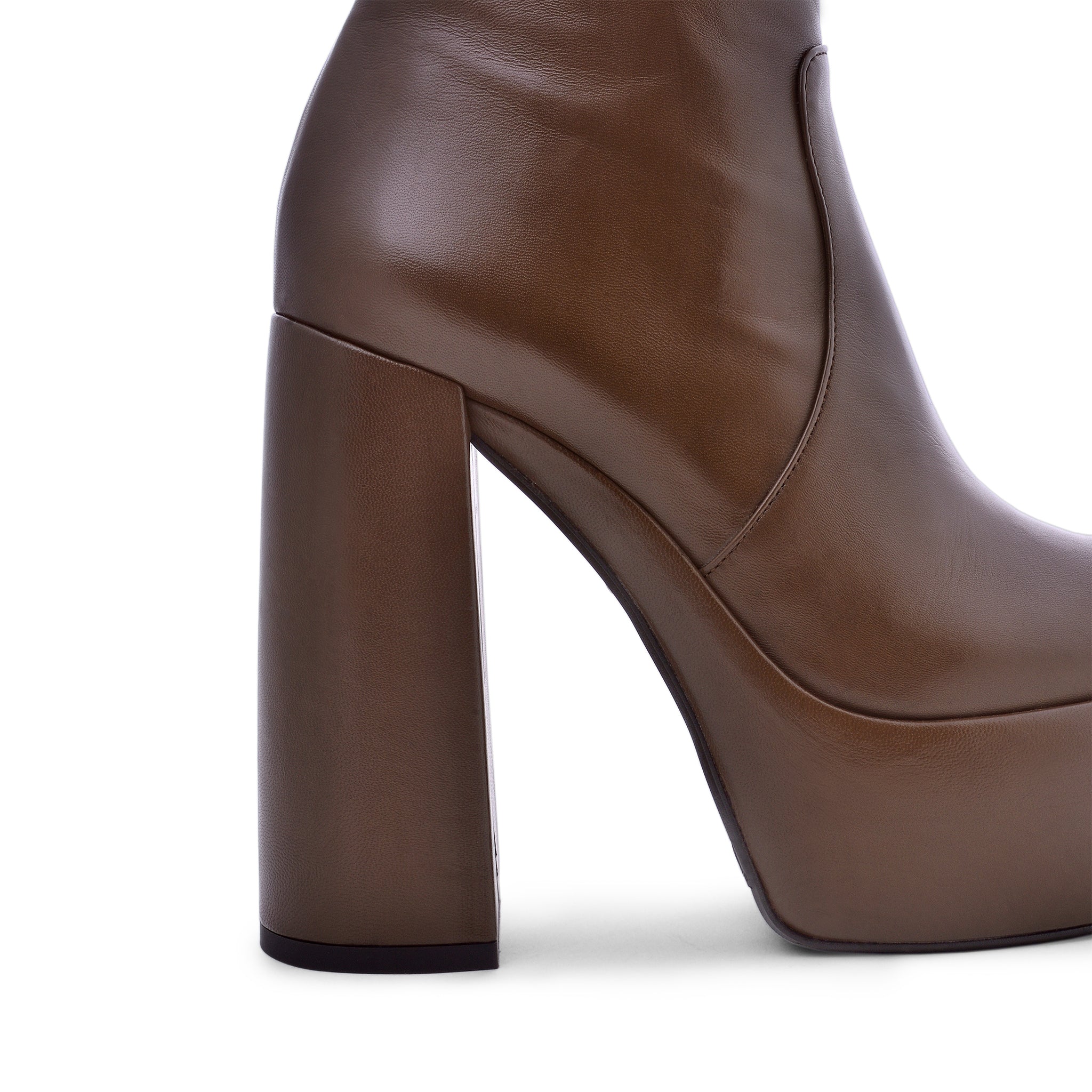 Sato Brown Platform Ankle Boots F952_SIGAR - 6