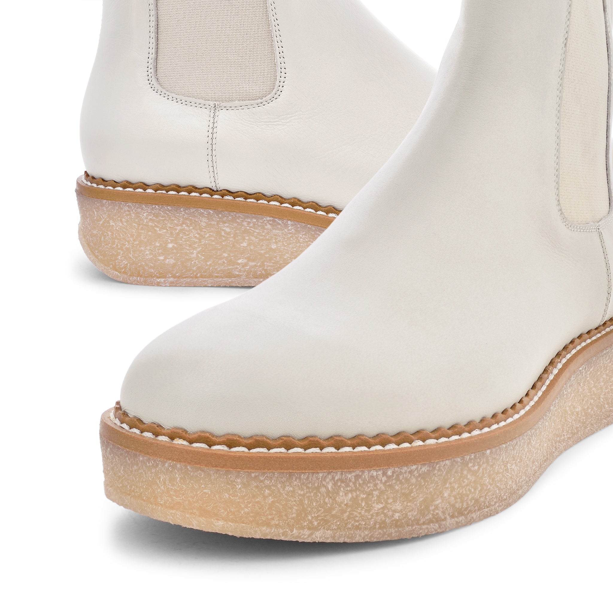 Machi Off White Leather Chelsea Boots 2005_OFF_WHITE - 7